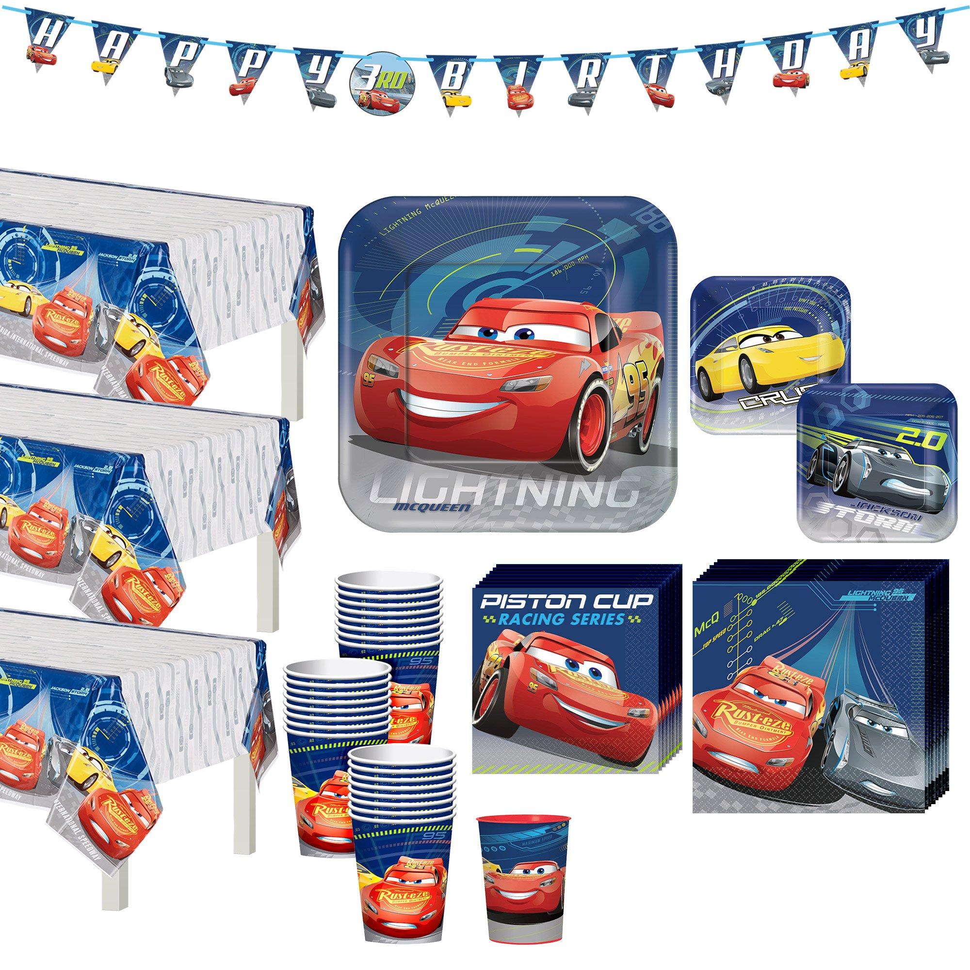 Cars 3 Tableware Party Kit for 24 Guests Party City